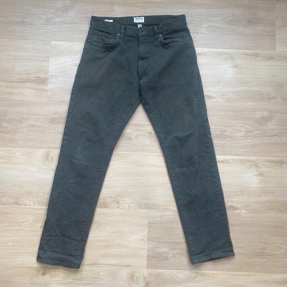 Todd Snyder Men's Slim Fit 5-Pocket Chino Pants Olive Vine Size 31x30